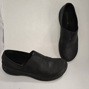 Merrell Encore Moc Black Leather Slip-On Casual Shoes women's Size 9
